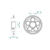 AFAM COURONNE ACIER au pas de 520 pour DUCATI AFA50614