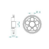 AFAM COURONNE ACIER au pas de 525 pour DUCATI AFA50800