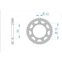 AFAM COURONNE ACIER au pas de 420 pour GILERA/MH/PEUGEOT AFA56103
