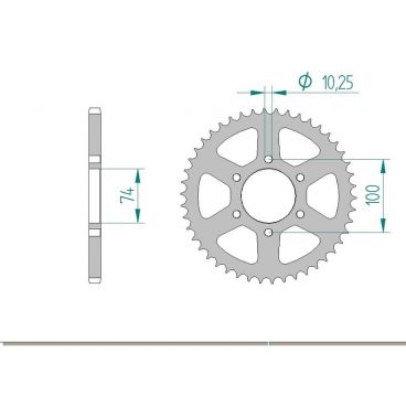 AFAM COURONNE ACIER au pas de 520 pour HYOSUNG AFA65300