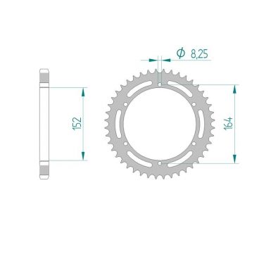 AFAM COURONNE ACIER au pas de 525 pour HYOSUNG AFA65500