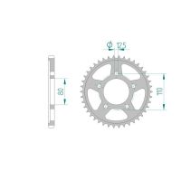 AFAM COURONNE ACIER au pas de 525 pour TRIUMPH AFA86604