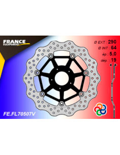 Kit Freinage FRANCE EQUIPEMENT - AP RACING Composé de 2 Disques 2