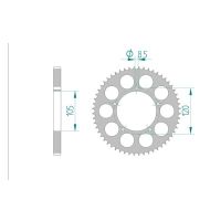 AFAM COURONNE ACIER au pas de 428 pour SACHS AFA92109