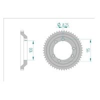 AFAM COURONNE ACIER au pas de 428 pour BETA AFA92113