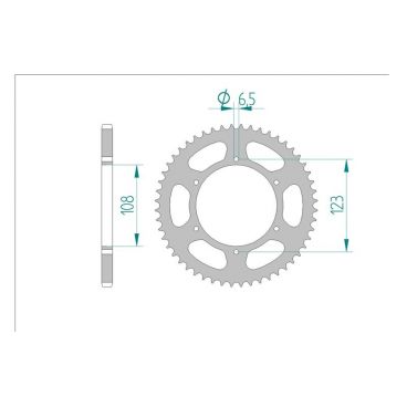 AFAM COURONNE ACIER au pas de 420 pour APRILIA AFA92114