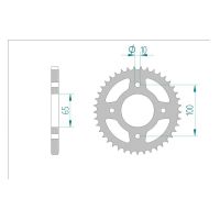 AFAM COURONNE ACIER au pas de 428 AFA92208
