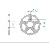AFAM COURONNE ACIER au pas de 428 pour MH AFA92216
