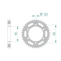 AFAM COURONNE ACIER au pas de 530 pour CAN AM AFA92502