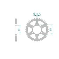 AFAM COURONNE ACIER au pas de 520 pour LAVERDA AFA92606