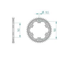 AFAM COURONNE ACIER au pas de 525 pour BMW/HUSQVARNA AFA92635