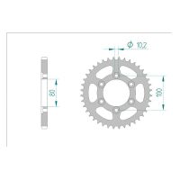 AFAM COURONNE ACIER au pas de 525 pour VOXAN AFA92666