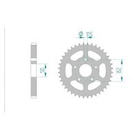 AFAM COURONNE ACIER au pas de 530 pour HARLEY DAVIDSON AFA92803