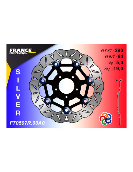 Kit Freinage FRANCE EQUIPEMENT - AP RACING Composé de 2 Disques