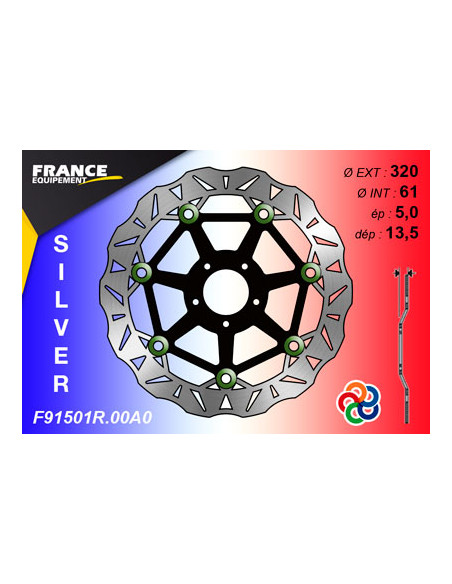 Kit Freinage FRANCE EQUIPEMENT - AP RACING Composé de 2 Disques