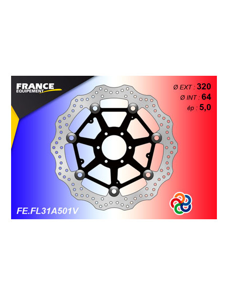 Kit Freinage FRANCE EQUIPEMENT - AP RACING Composé de 2 Disques