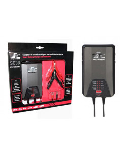 SC3800 Chargeur de batterie Plomb et Lithium 6/12V, 0.8-3.8A.