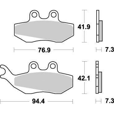 Plaquettes de frein scooter SBS Maxi Sinter 120MS