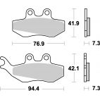 Plaquettes de frein scooter SBS Maxi Sinter 120MS
