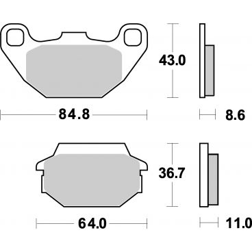 Plaquettes de frein scooter SBS Maxi Sinter 154MS