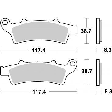 Plaquettes de frein scooter SBS Maxi Sinter 159MS