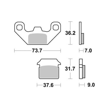 Plaquettes de frein scooter SBS Maxi Sinter 213MS