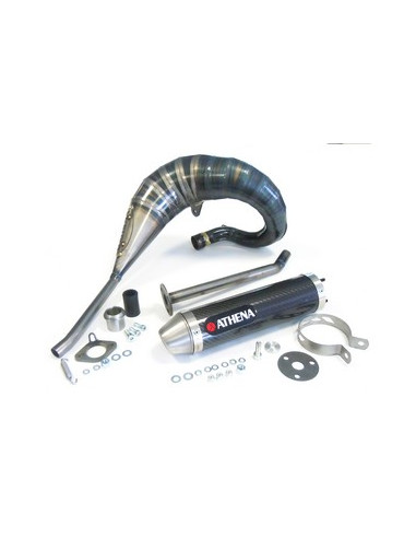 Racing exhaust pipe with carbon silencer  ATHENA