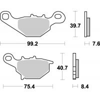 Plaquettes de frein moto SBS Off Road Racing Sinter 702RSI