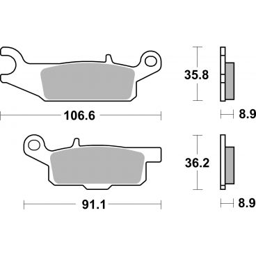 Plaquettes de frein moto SBS Off Road Racing Sinter 851RSI