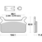 Plaquettes de frein moto SBS Harley Carbon Tech 668H.CT