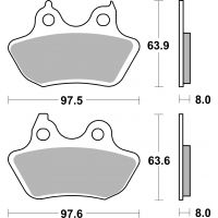 Plaquettes de frein moto SBS Harley Carbon Tech 846H.CT