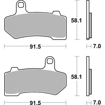 Plaquettes de frein moto SBS Harley Sinter 830H.HS