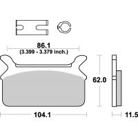 Plaquettes de frein moto SBS Harley Arriére Sinter 668H.LS
