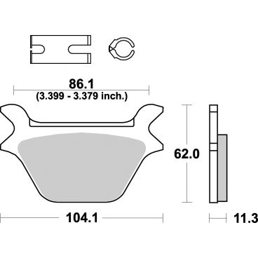 Plaquettes de frein moto SBS Harley Arriére Sinter 669H.LS