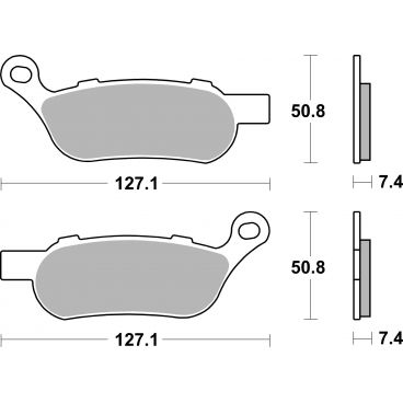 Plaquettes de frein moto SBS Harley Arriére Sinter 854H.LS