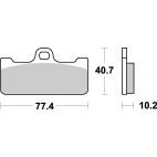 Plaquettes de frein moto SBS Racing Dual Sinter 711DS