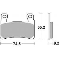 Plaquettes de frein moto SBS Racing Dual Sinter 860DS