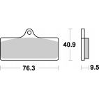 Plaquettes de frein moto SBS Racing Dual Carbon 785DC