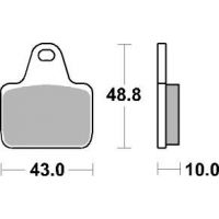 Plaquettes de frein moto SBS Racing Dual Carbon 805DC