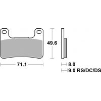 Plaquettes de frein moto SBS Racing Dual Carbon 806DC