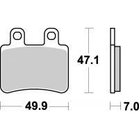 Plaquettes de frein scooter SBS Carbontech 167CT