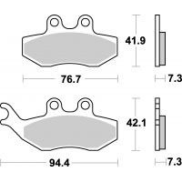 Plaquettes de frein scooter SBS Carbontech 168CT
