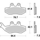 Plaquettes de frein scooter SBS Carbontech 168CT