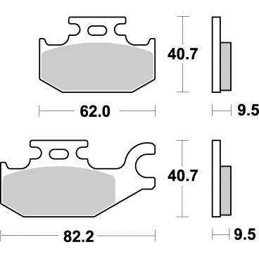 Plaquettes de frein scooter SBS Carbontech 196CT