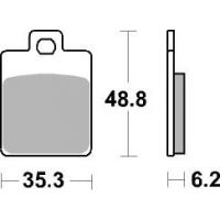 Plaquettes de frein scooter SBS Carbontech 202CT