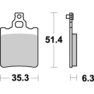 Plaquettes de frein moto SBS Carbon Silver 574CS