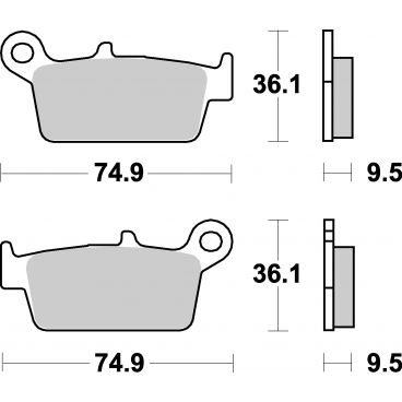 Plaquettes de frein moto SBS Carbon Silver 604CS