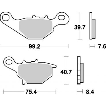 Plaquettes de frein moto SBS Carbon Silver 702CS