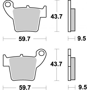 Plaquettes de frein moto SBS Carbon Silver 777CS