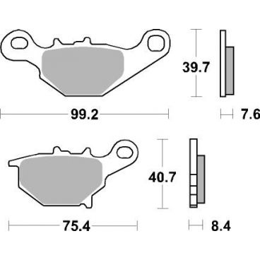 Plaquettes de frein moto SBS Carbon Silver 820CS